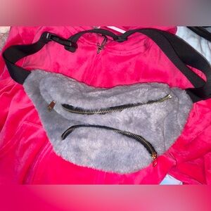Faux fur fanny pack